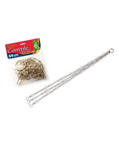 Corrente Metal 54cm Encartelada Dourada