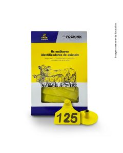 Brinco Amarelo Grande- Numeração De 101/125 - Z Tags